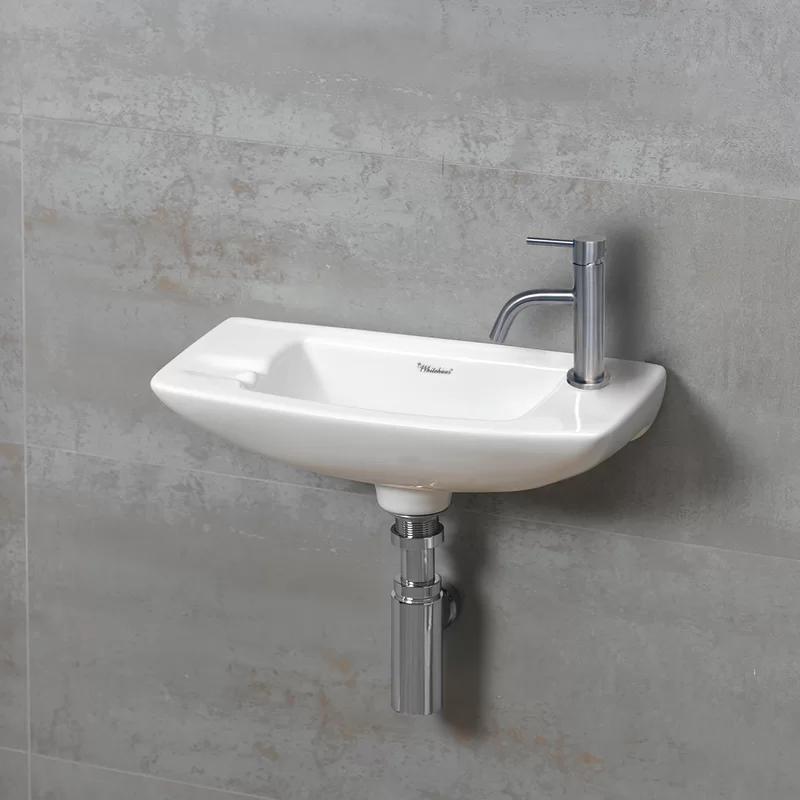 Waterhaus Slim Brushed Stainless Steel Single Lever Bathroom Faucet