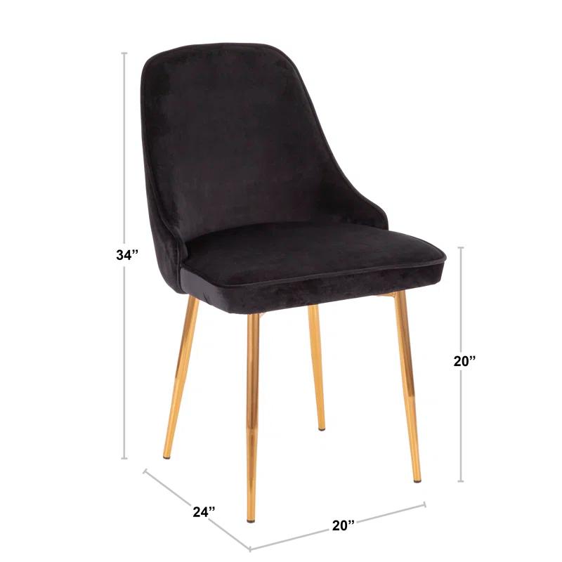 Stanca 20'' H Velvet Upholstered Side Chair