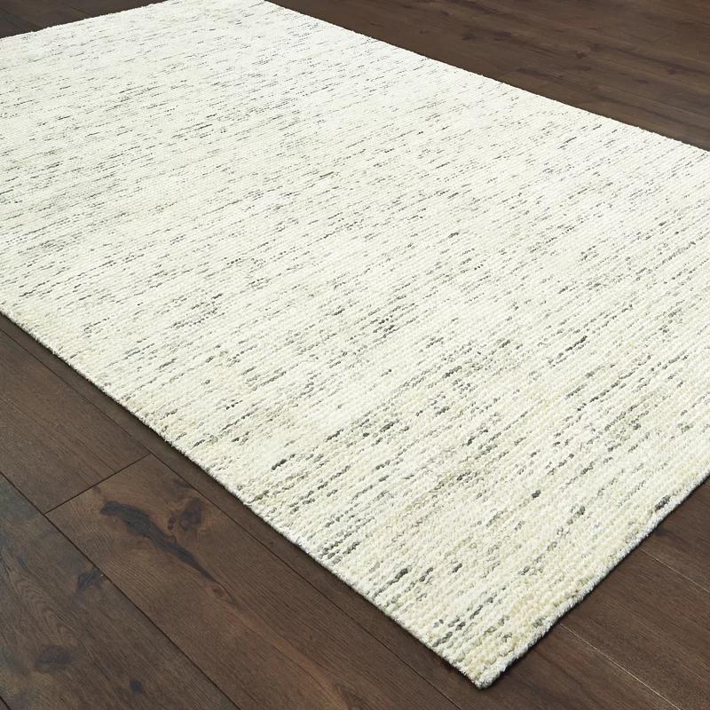 Handmade Tufted Luxe Gray Wool & Viscose 6' x 9' Area Rug