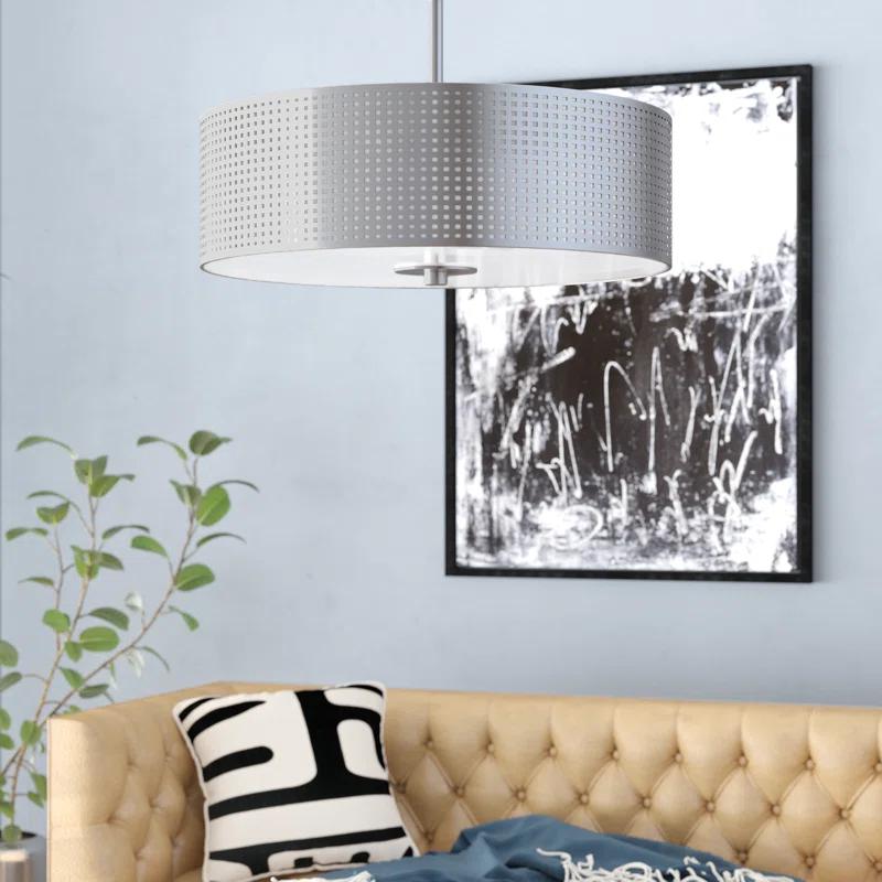 1 - Light Brushed Nickel Single Pendant