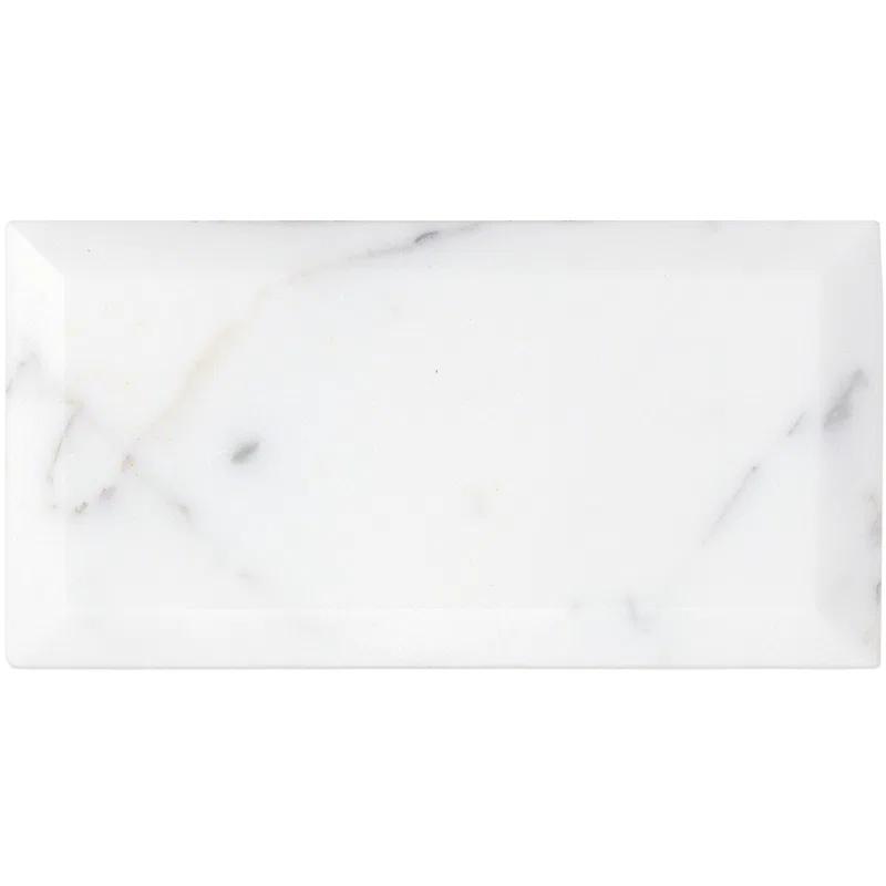 Calacatta 3" x 6" Marble Marble Look Subway Wall & Floor Tile