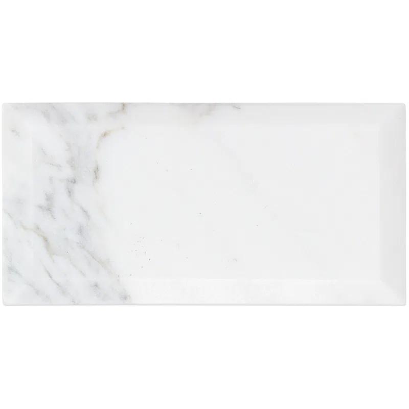 Calacatta 3" x 6" Marble Marble Look Subway Wall & Floor Tile