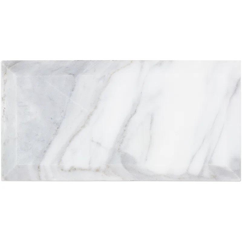 Calacatta 3" x 6" Marble Marble Look Subway Wall & Floor Tile