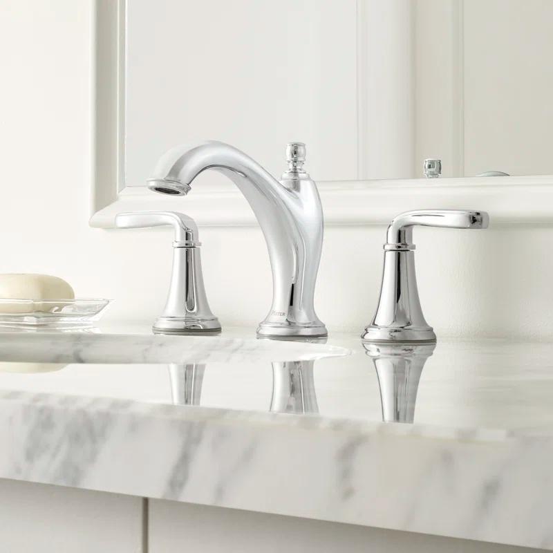 Northcott Modern Chrome 8" Widespread Bathroom Faucet with Drain Assembly