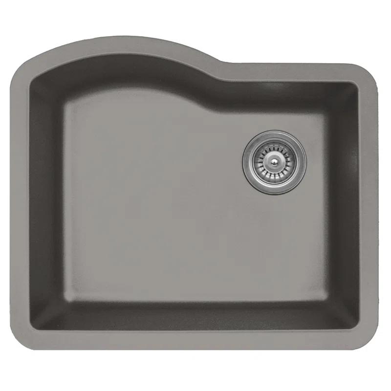 Karran Undermount Quartz Composite 24'' X 20-3/4'' Single Bowl Kitchen Sink