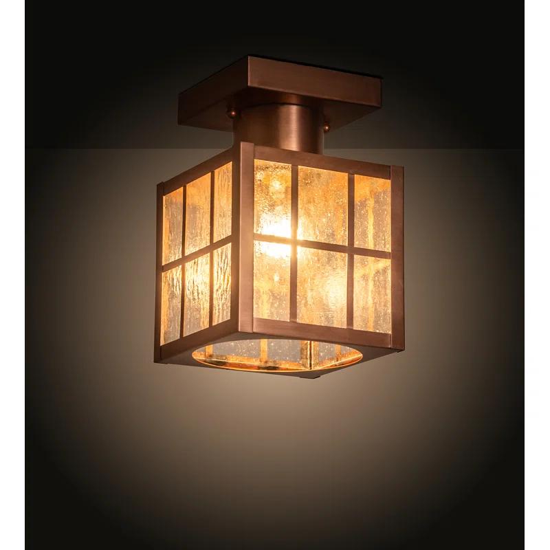 Glass Semi Flush Mount