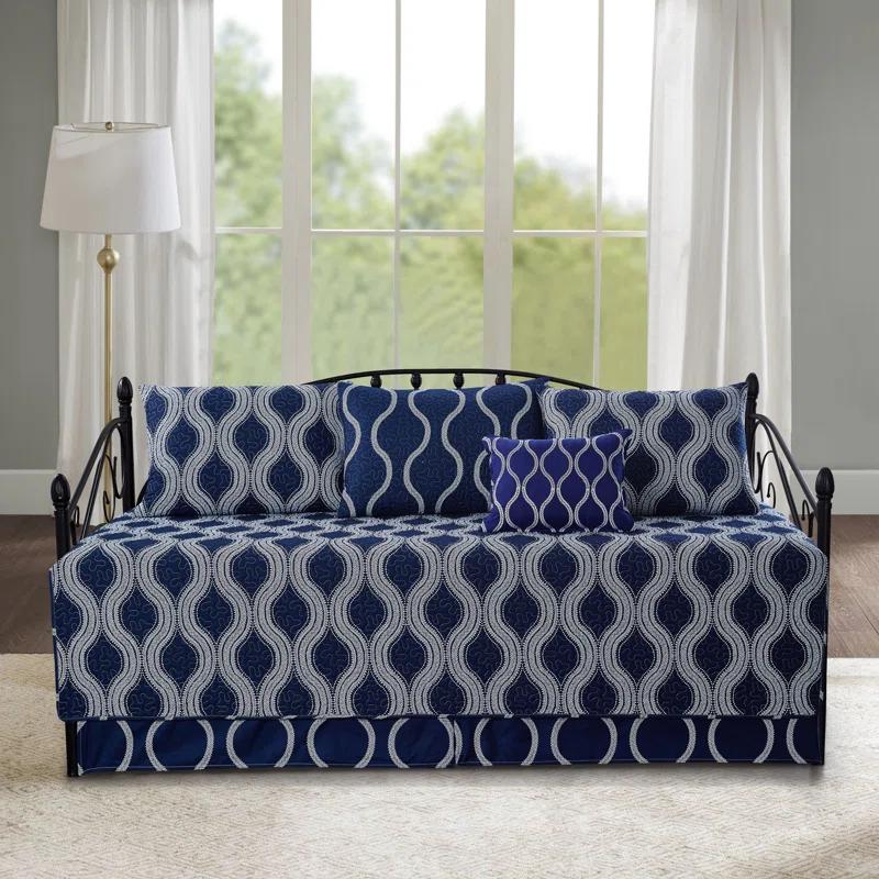Home Soft Things Charleston Prints Quilted Geometric Shapes Quilt Set