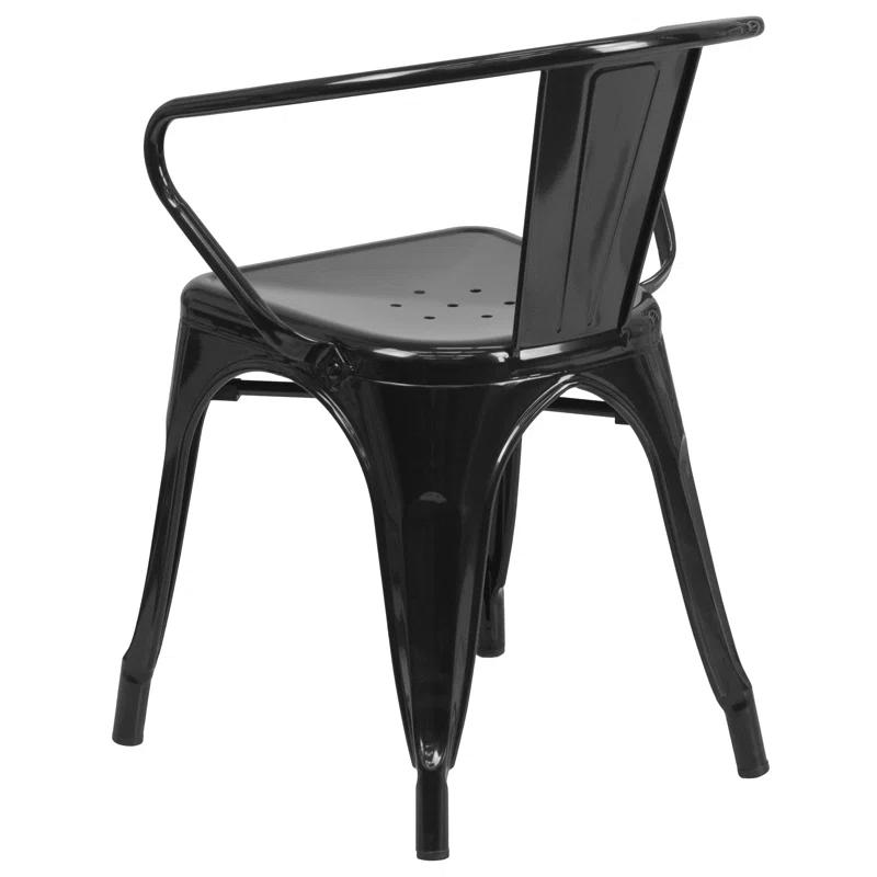 Flash Furniture Hucheson Metal Indoor-Outdoor Chair with Arms