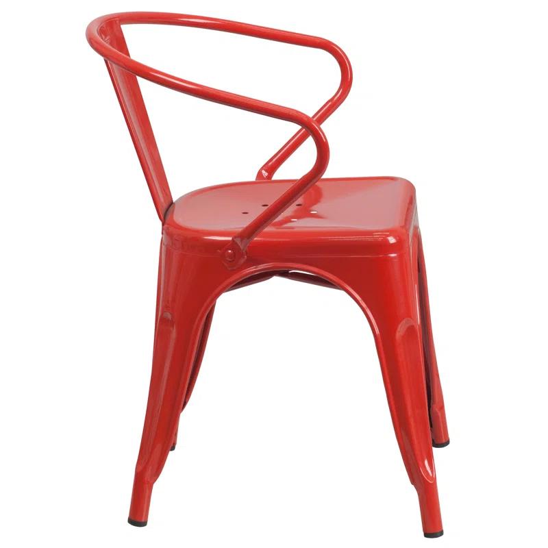 Flash Furniture Hucheson Metal Indoor-Outdoor Chair with Arms