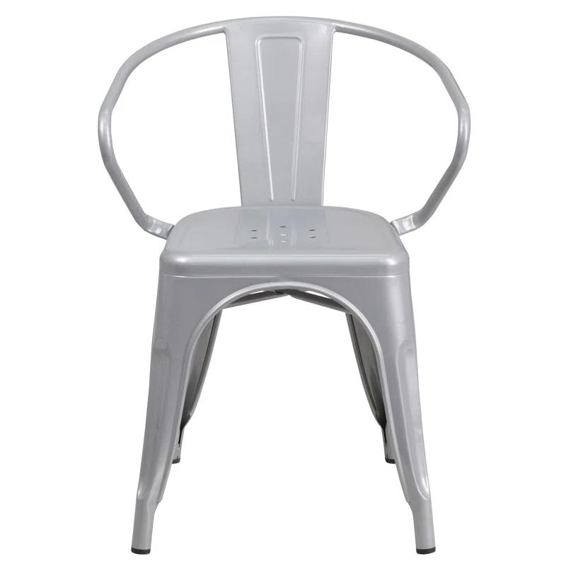 Flash Furniture Hucheson Metal Indoor-Outdoor Chair with Arms