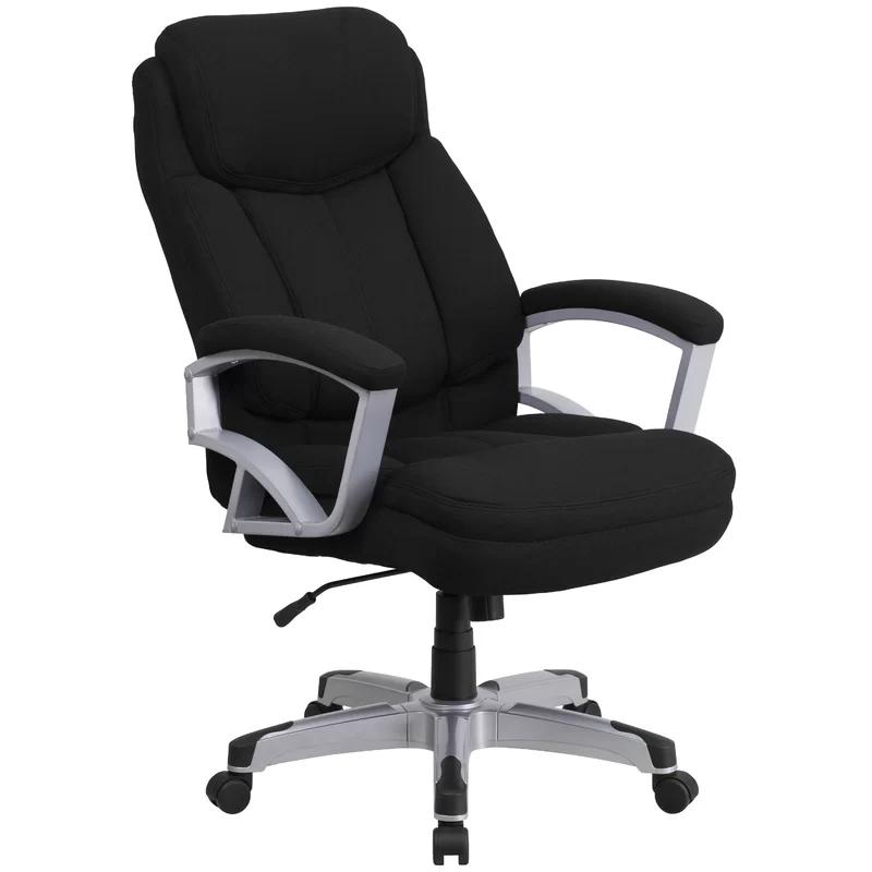 ErgoFlex High Back Executive Swivel Chair in Black Fabric and Chrome