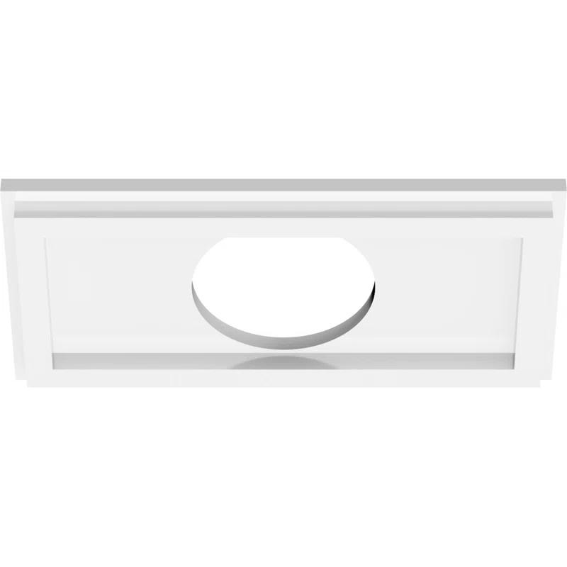 Ekena Millwork 32"W x 16"H x 7"ID x 11"C x 1"P Rectangle Architectural Grade PVC Contemporary Ceiling Medallion CMP12X6RE-04000