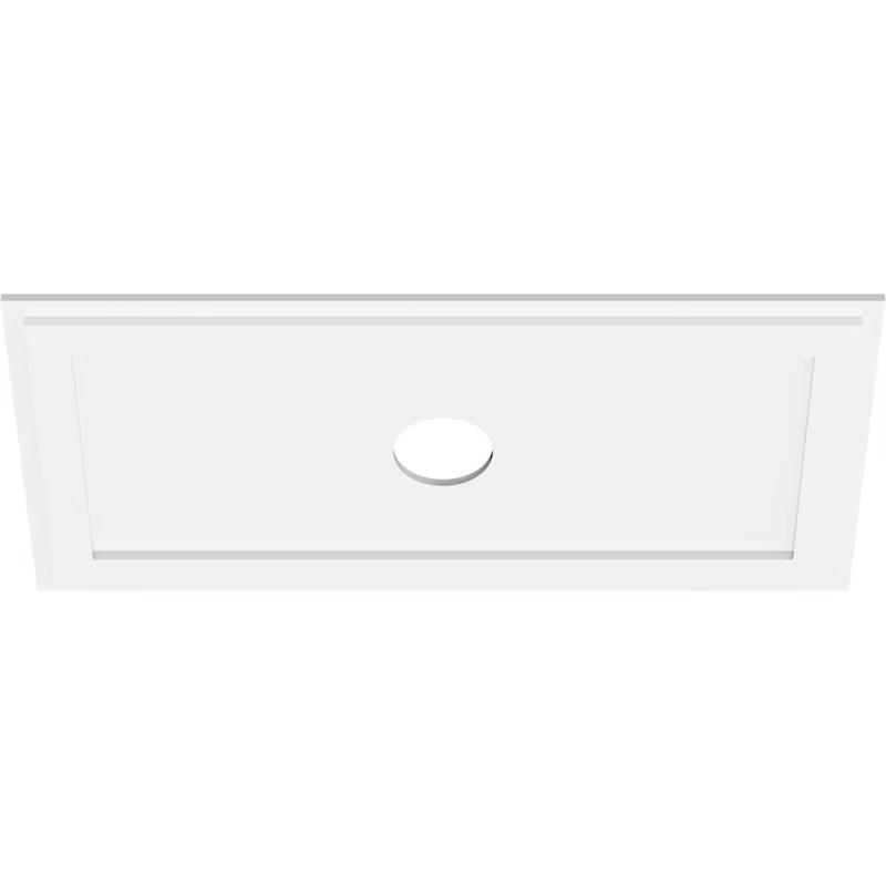 Ekena Millwork 26"W x 13"H x 7"ID x 9"C x 1"P Rectangle Architectural Grade PVC Contemporary Ceiling Medallion CMP34X17RE-04000