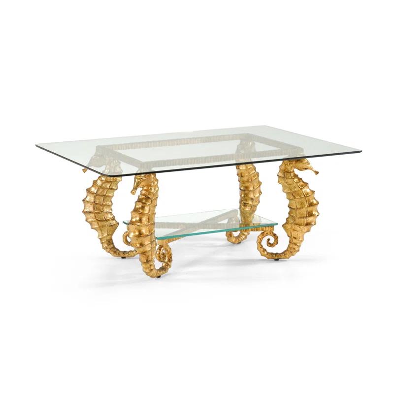 Seahorse Glass Top Coffee Table