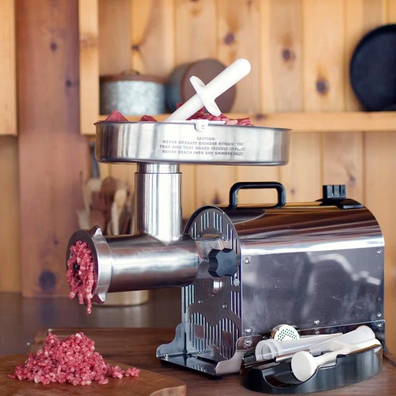Weston Pro Series Stainless Steel Electric Meat Grinder with Sausage Stuffer