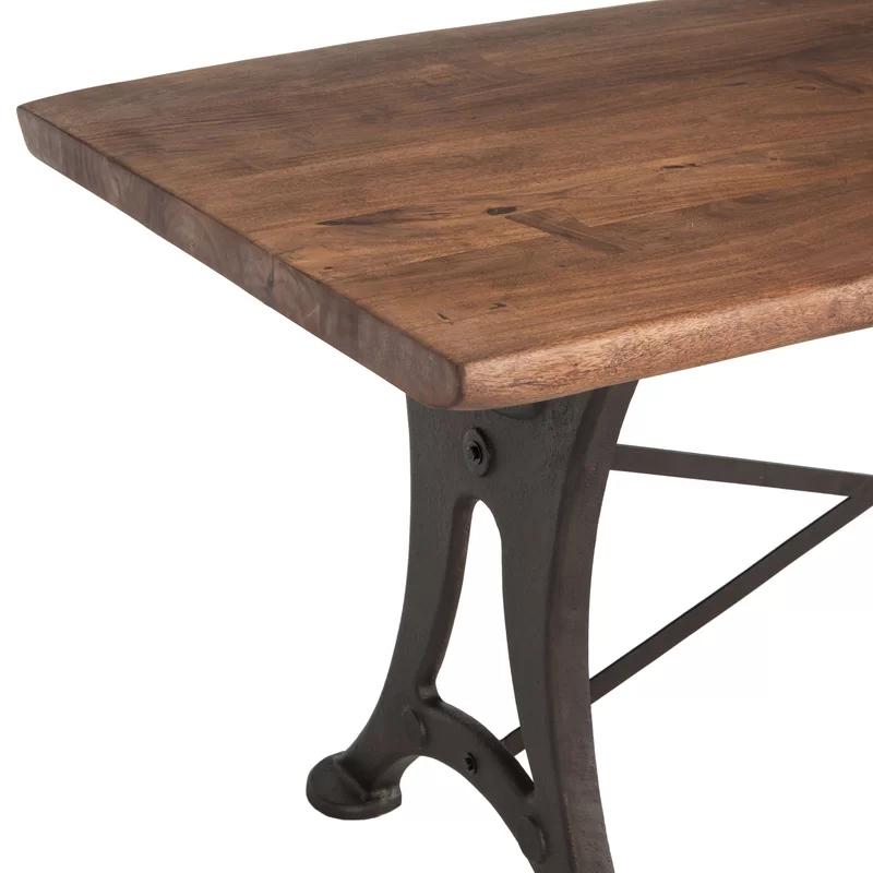 Reclaimed Wood Rectangular Dining Table in Natural Walnut