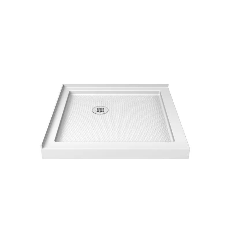 SlimLine 36" W x 76.75" H Framed Square Shower Stall and Base Included