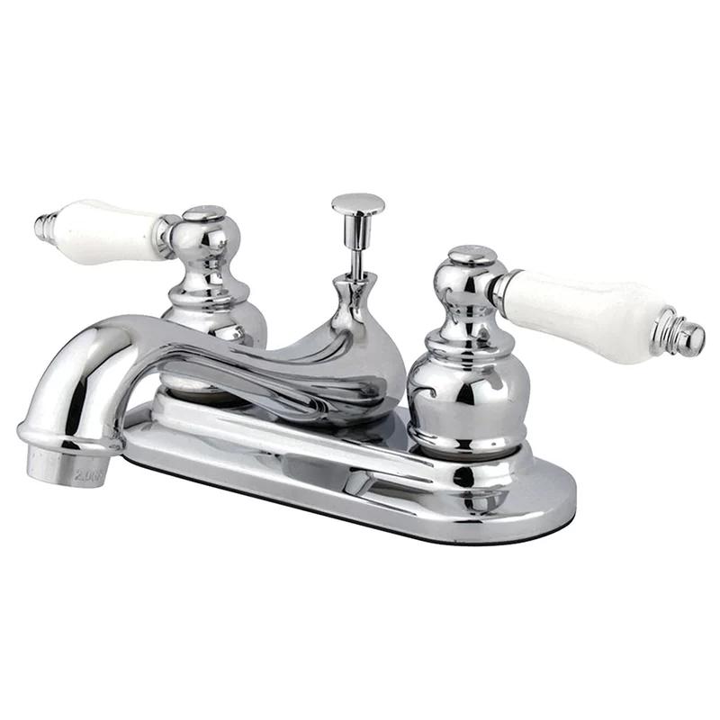 Elegant Traditional Polished Chrome Centerset Bathroom Sink Faucet