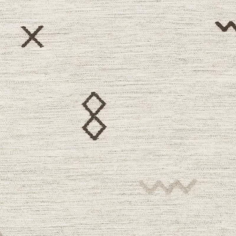 Handwoven Geometric Flatweave Wool Rug in Gray 2'x3'