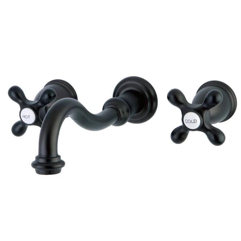 Kingston Brass Vintage Two-Handle 3-Hole Wall Mount Bathroom Faucet