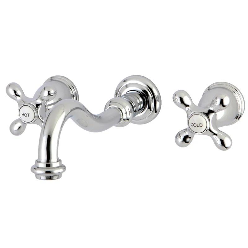 Kingston Brass Vintage Two-Handle 3-Hole Wall Mount Bathroom Faucet