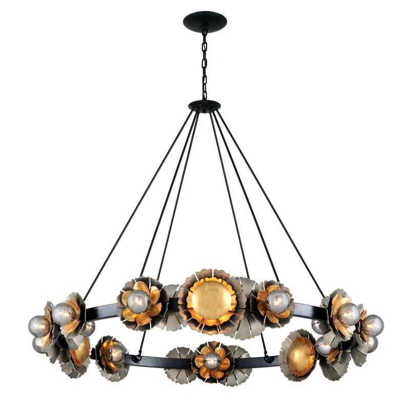 Corbett Lighting Magic Garden 24-Light Unique / Statement Wagon Wheel Chandelier