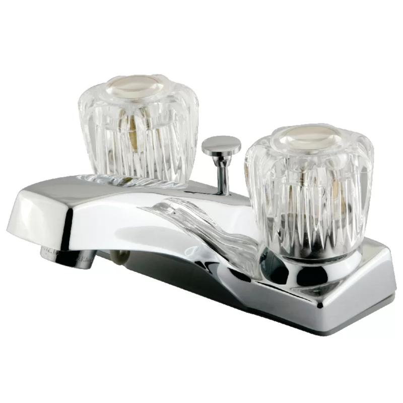 Elegant Columbia Polished Chrome Centerset Lavatory Faucet with Brass Pop-Up