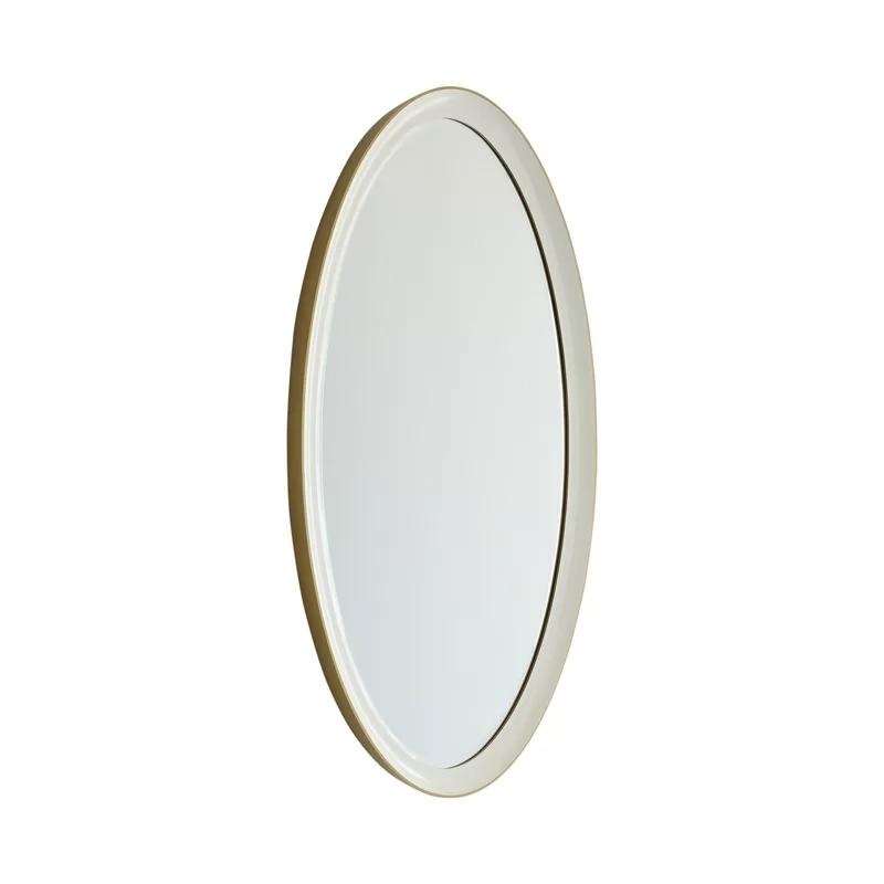 Elegant Oval Gold-Framed Wall Mirror