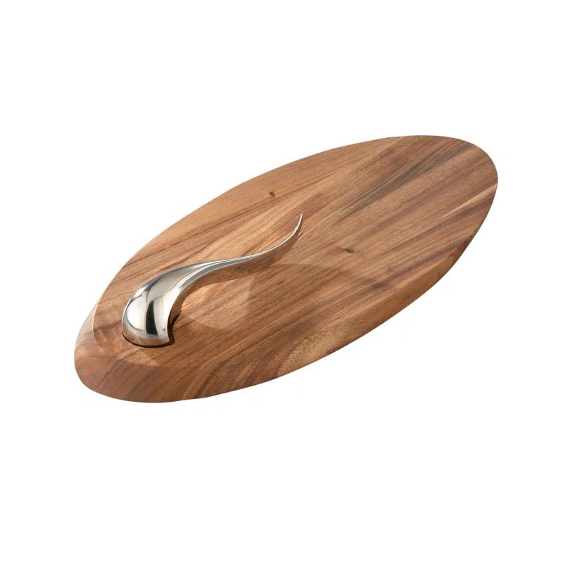 Nambé Nambe Swoop Cheese Board W/ Knife