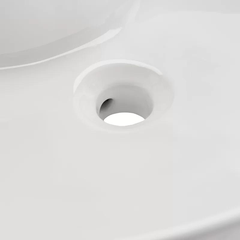 Elegant Brook White Ceramic Above-Counter Vessel Sink