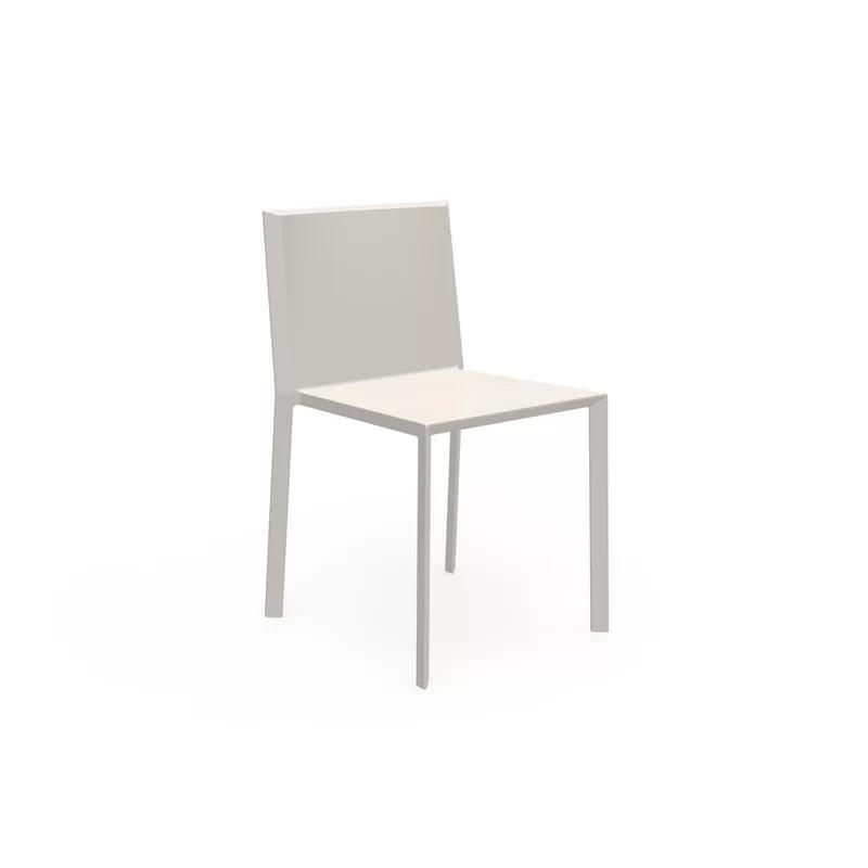 Quartz Ecru Matte Resin Armless Dining Chair by Ramon Esteve