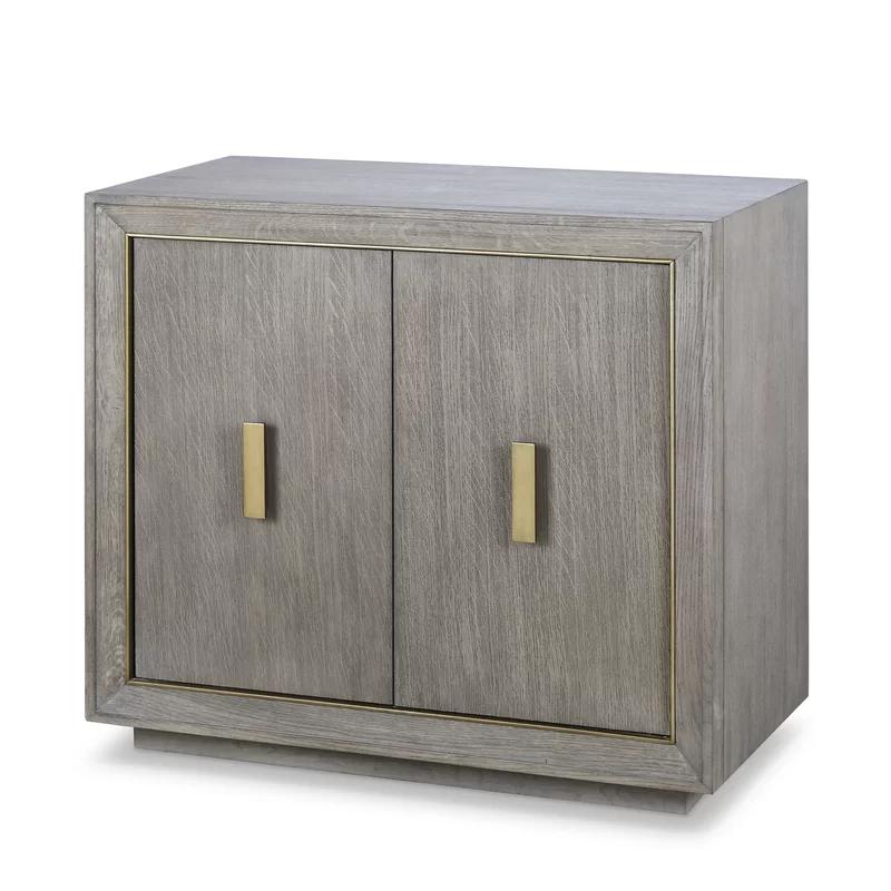 Kendall Oak and Satin Metal 36" Server Console