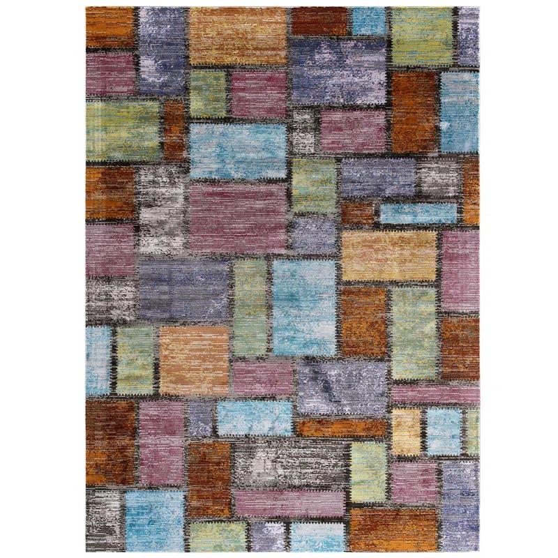 Modway Modway Porch & Den Hobart Abstract Geometric Mosaic Area Rug