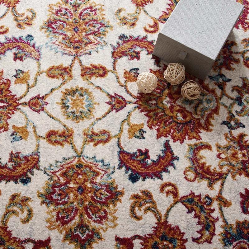 Modway Modway Porch & Den Florentia Distressed Floral Lattice Area Rug
