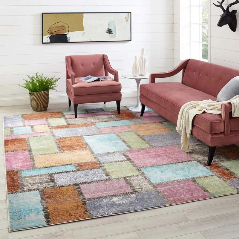 Modway Modway Porch & Den Hobart Abstract Geometric Mosaic Area Rug