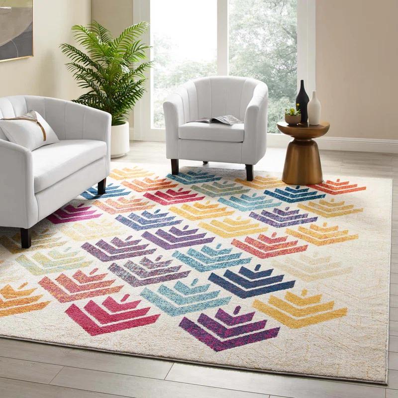 Modway Modway Entourage Florin Abstract Floral Area Rug