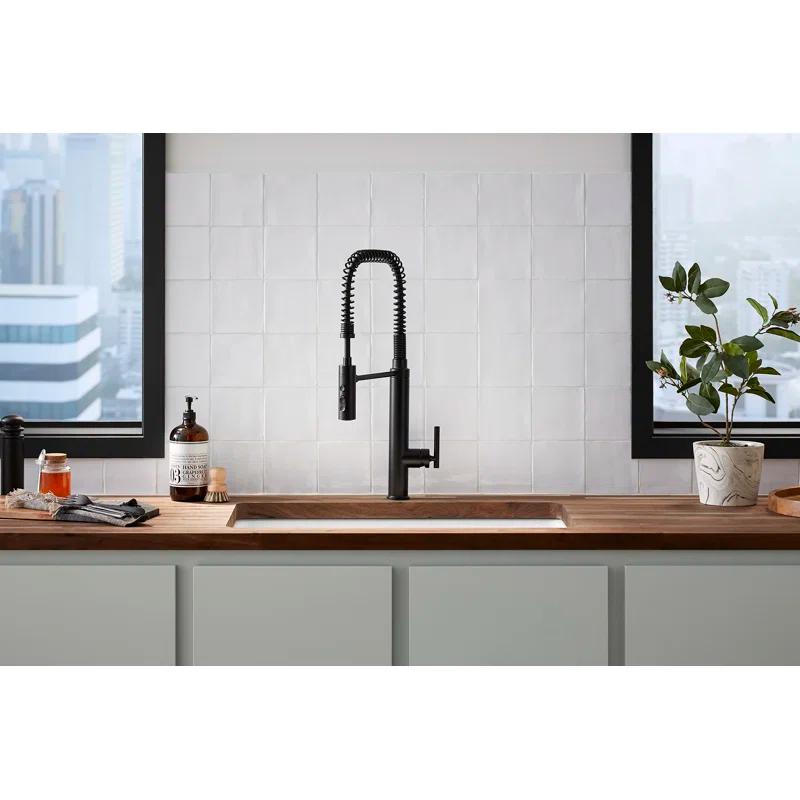 Kohler Purist® Single Handle Semi-Professional Pre-Rinse Kitchen Faucet with Pull Down Sprayer
