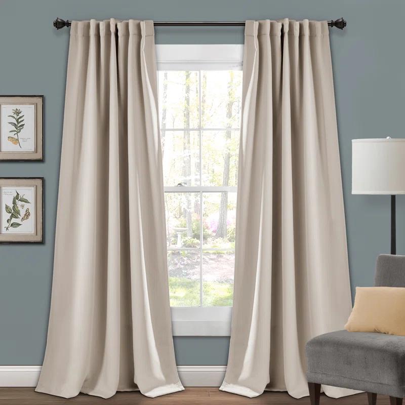 Lush Decor Lush Decor Insulated Back Tab Blackout Polyester Blackout Curtain Pair (Set of 2)