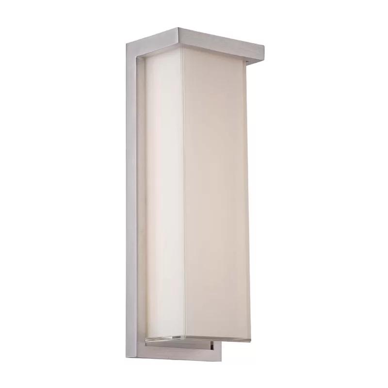 Ledge 20" Brushed Aluminum LED Outdoor Wall Sconce with White Glass