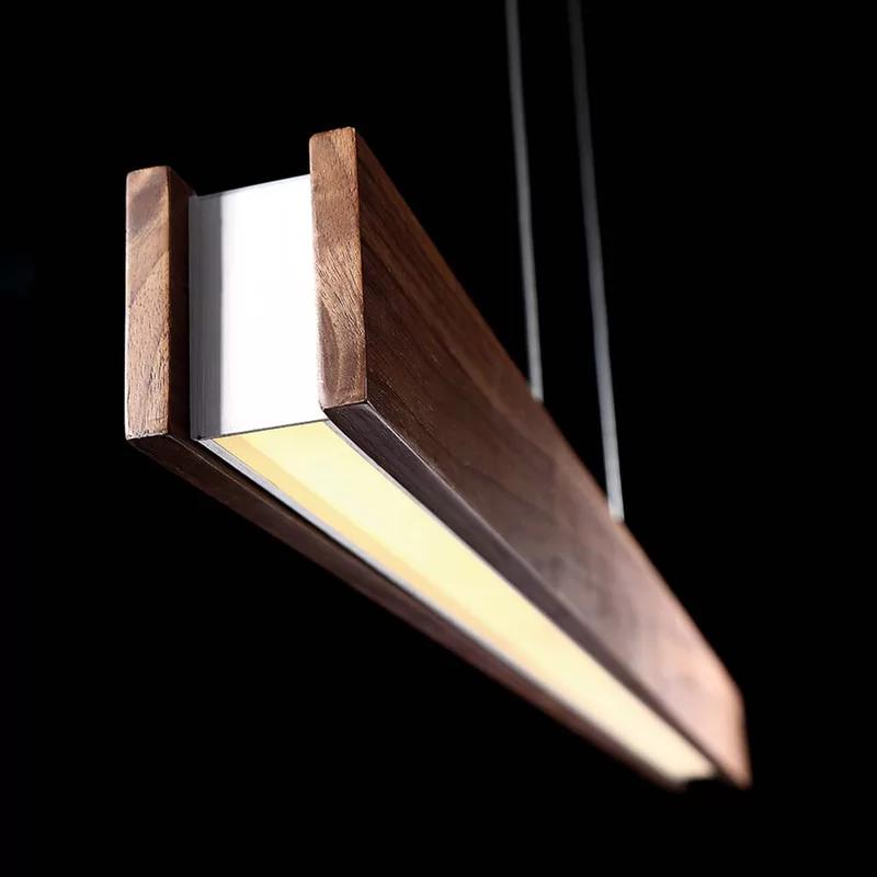 Drift Dark Walnut 44W LED Pendant with Tempered Glass Diffuser