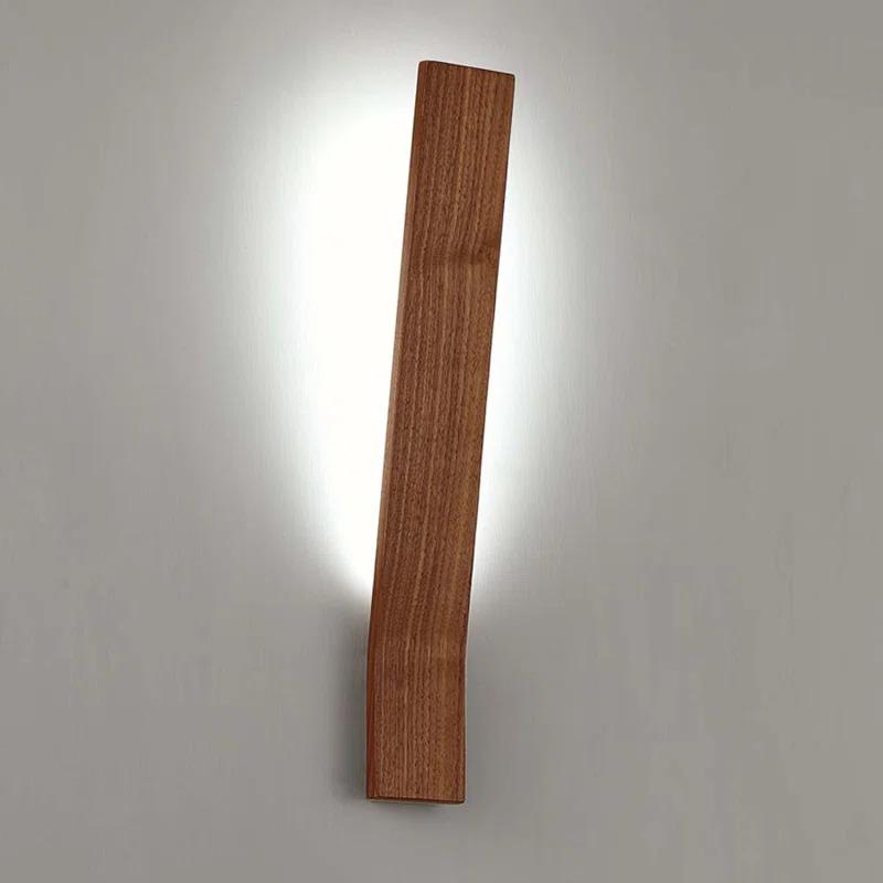 Sleek Black LED Sconce with Clear Diffuser - Dimmable, 11" H