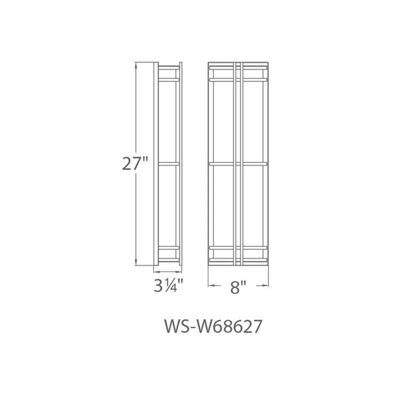 Skyscraper Outdoor Dimmable LED Flush Mount