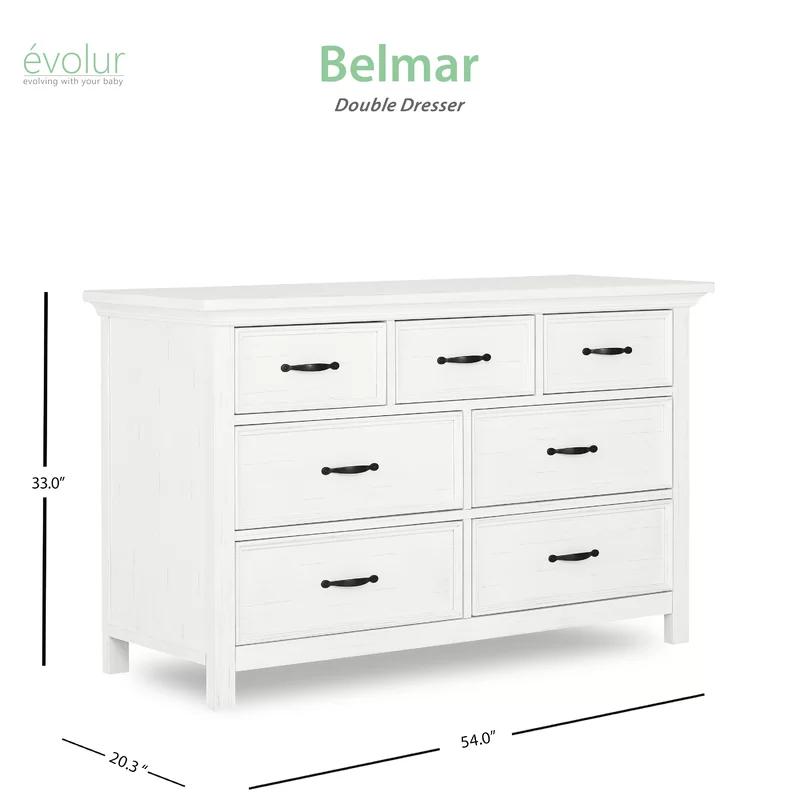 Weathered White Pine Double Dresser with Dovetail Drawers