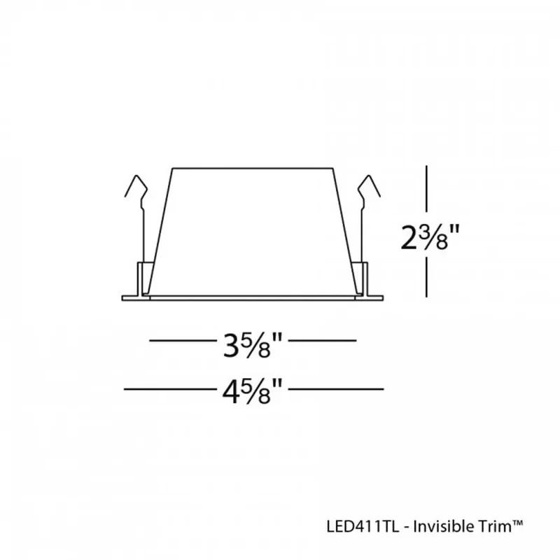 Sleek Aluminum 4.63'' White LED Recessed Trim for Indoor/Outdoor