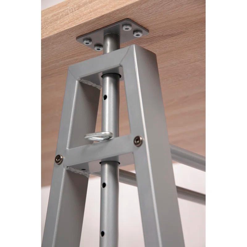 Williston Forge Cayuga Adjustable Solid Wood Top Standing Desk