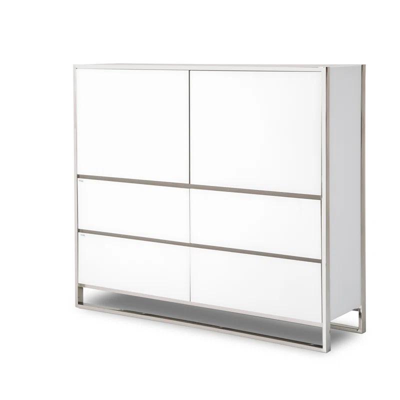 Michael Amini State St. 4 Drawer Combo Dresser | Wayfair