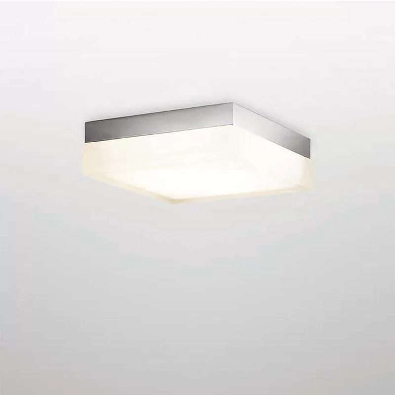 Dice 6" Brushed Nickel LED Flush Mount with Opal Glass