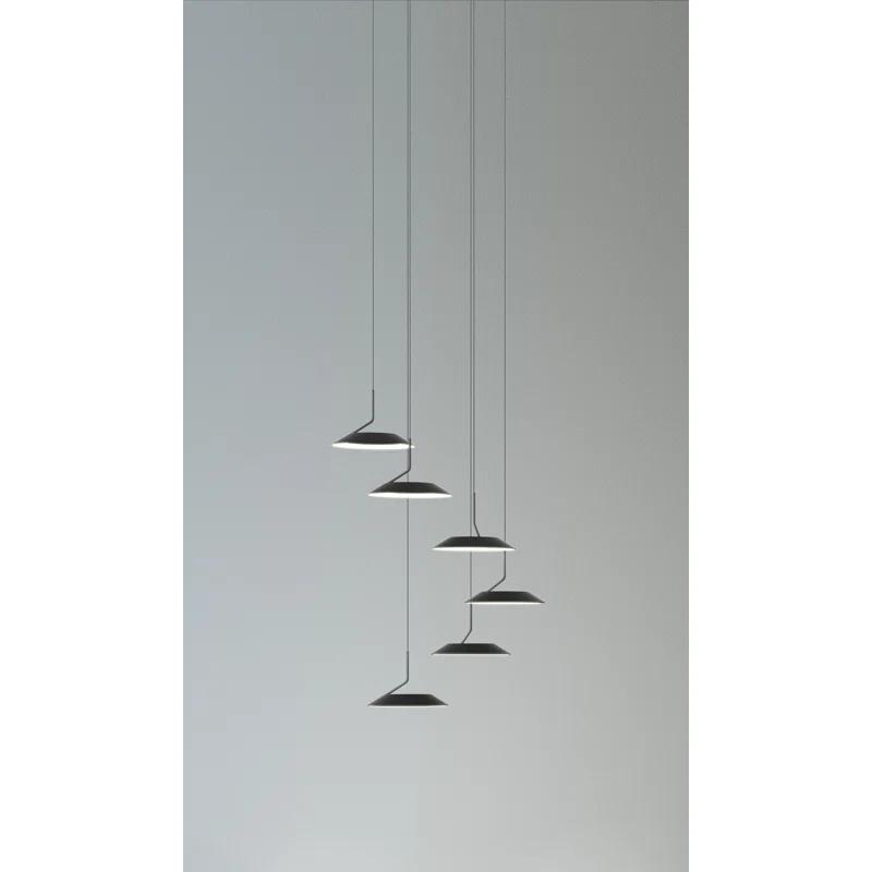 Royyo Matte Black 6-Light LED Energy-Efficient Aluminum Pendant