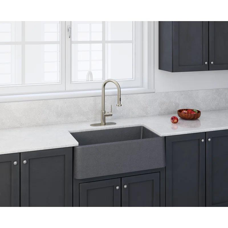 LaToscana LA3319T 33" L x 19" W Apron Quartz Kitchen Sink