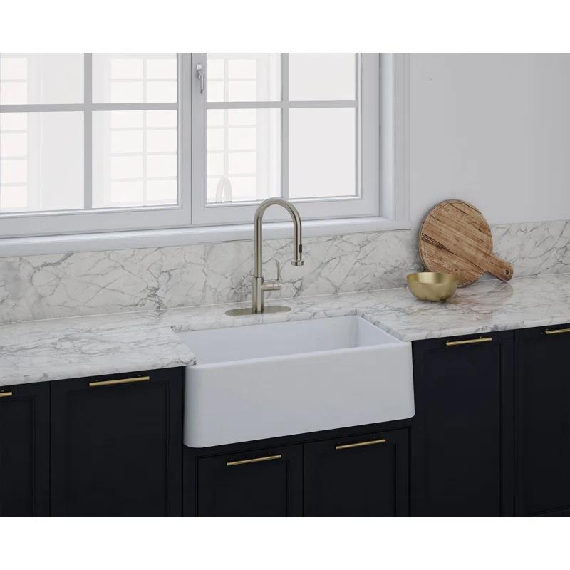 33" L x 19" W Apron Quartz Kitchen Sink